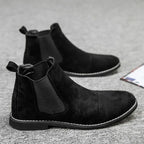 Men's Suede Chelsea Boots Slip-On Ankle Boots Elastic Side Panels — Image 4