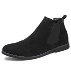 Men's Suede Chelsea Boots Slip-On Ankle Boots Elastic Side Panels — Image 8