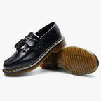 Brand Men's Tassel Loafers Black Leather Slip-On Dress Shoes Cushioned Sole — Image 2