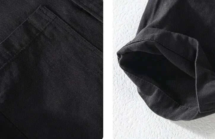 Men's Casual Short Sleeve Shirt Cotton Blend Lightweight Summer Top with Chest Pockets — Image 18