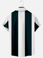 Men's Striped Short Sleeve Button-Up Shirt Cotton Blend Casual Summer Top — Image 6