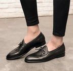 Brand Men's Leather Loafers Slip-On Bow Detail Formal Dress Shoes Brown Black — Image 6