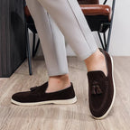 Men's Suede Tassel Loafers Slip-On Dress Shoes Comfortable Sole — Image 7