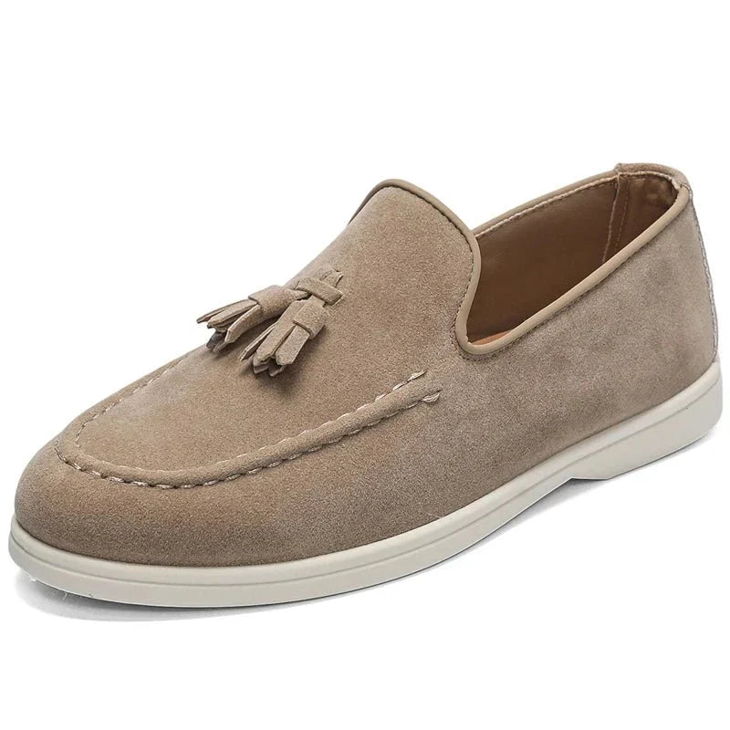 Men's Suede Tassel Loafers Slip-On Dress Shoes Comfortable Sole — Image 11