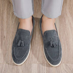 Men's Suede Tassel Loafers Slip-On Dress Shoes Comfortable Sole — Image 4