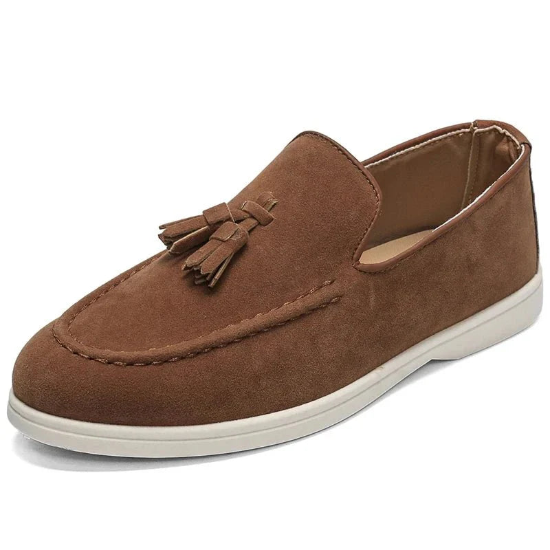 Men's Suede Tassel Loafers Slip-On Dress Shoes Comfortable Sole — Image 13