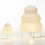Modern Paper Lantern Floor Lamp with Metal Stand Ambient Lighting Home Decor — Image 6