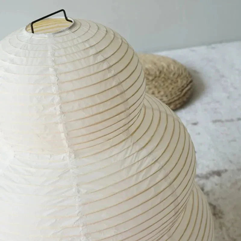 Modern Paper Lantern Floor Lamp with Metal Stand Ambient Lighting Home Decor — Image 7