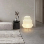 Modern Paper Lantern Floor Lamp with Metal Stand Ambient Lighting Home Decor — Image 5